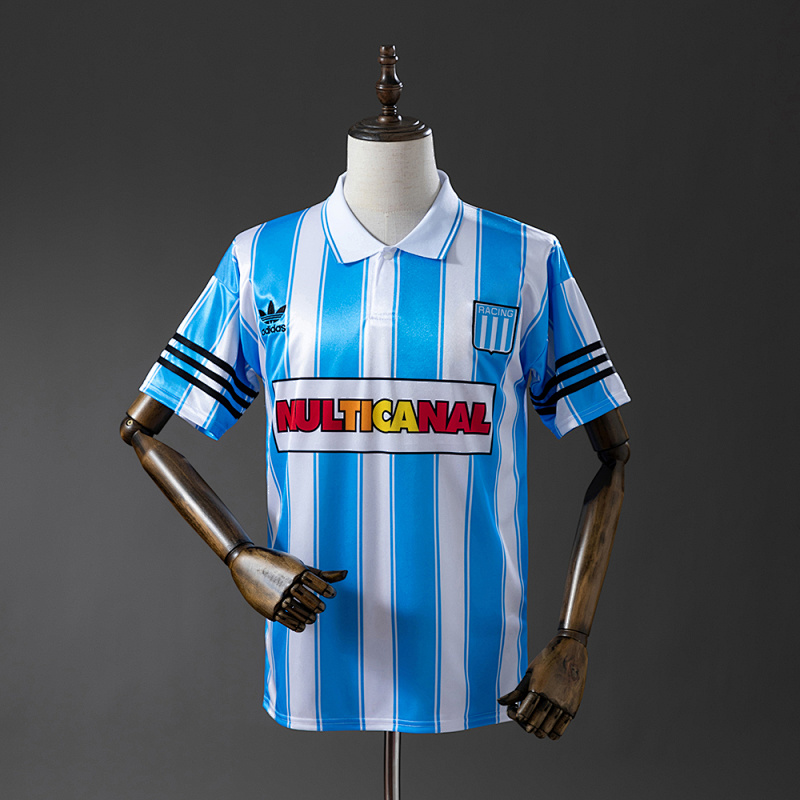 Camiseta retro de local del Racing Club 1995, tallas S-XXL